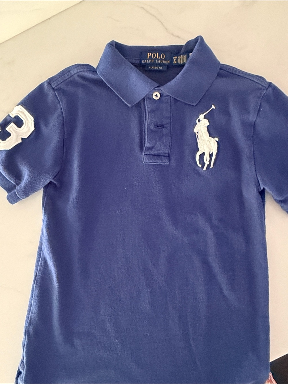 Polo by Ralph Lauren Boys' Royal Blue Polo with White Pony